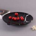 Black Marble Fruit Plate Marble Fruit Tray -