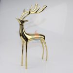 Luxury Golden Metal Deer Decoration Office Wine Cabinet Living Room Crafts Ins Gifts -