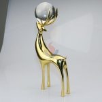 Luxury Golden Metal Deer Decoration Office Wine Cabinet Living Room Crafts Ins Gifts -