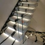 Chinese Panda White Marble Stairs Case -