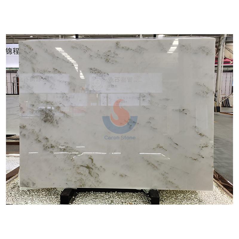 Interior stone floor polish snow white  marble white