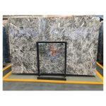 Brown Marble Ice Flake Marble Customized Stone Tile For Floor And Wall -