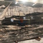 Factory Supply Translucent Brazilian Natural Stone Black Quartzite Big Slabs -