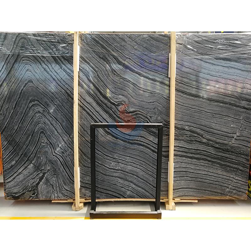Black Forest Wood Grain vein Marble Slab Prices Ancient Wood Grain Tree  Marble