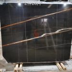 Tunisian Nero Sahara Black Marble St.Laurent Gold Marble Stone Floor Tile -