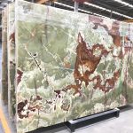 Natural Stone Transparent Marble Open Book Green Onice Onyx -