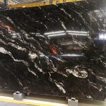 Good Brazil Black Cosmic Granite Slab Price For Interior Decoration -
