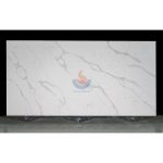 Factory Direct Sales Artificial Custom China Polished Laza Calacatta White Quartz Stone Slabs For Kitchen Table Counter Tops -