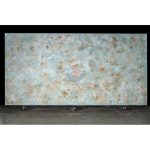 Green Excellent Quality Hotel Wall Countertops Artificial Quartz Slabs Engineered Stone With Veins -