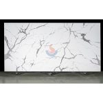 Chinese Good Quality Calacatta White Artificial Quartz Stone Slabs M2 Price For Ktchen Countertop -