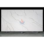 Excellent Quality Hotel Wall Countertops Artificial Quartz Slabs Engineered Stone With Veins -