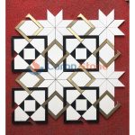 New Design White And Black Marble With Gold Metal Mosaic -