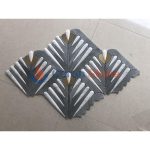 Dark Grey Marble And White Marble Mosaic Inlay Metal Art Tile -