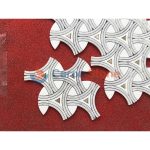 New Design White And Grey Marble With Gold Metal Waterjet Mosaic -