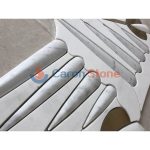 White Marble Inlay Brass Waterjet 3D Art Mosaic Design -