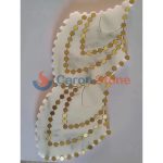 White Marble Inlay Round Brass Gold Necklace Design Stone Tile -