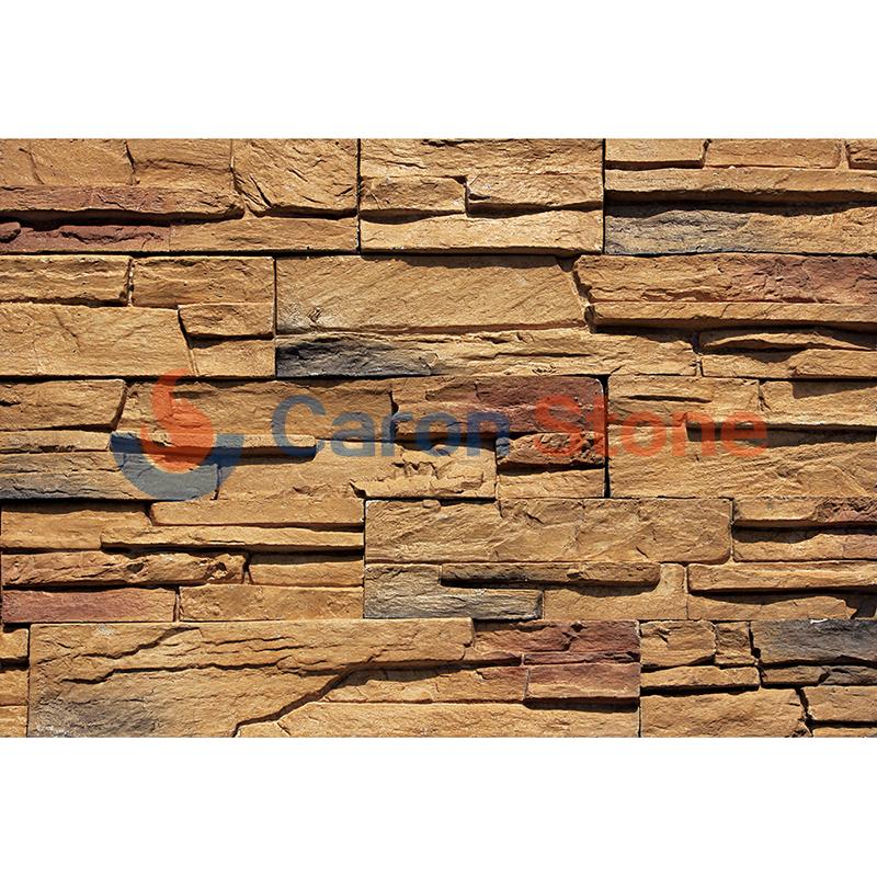 Artificial earthen brown stacked ledgestone/culture Stone veneer panel GB-A05