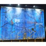 Real Natural Blue Onyx Marble Stone Slab And Tile For Wall And Floor Contruction Decoration From China -