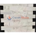 White Volakas Cultured Stone Stacked Ledgerstone Panel Wall Cladding Stone Veneer -