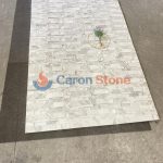 White Volakas Cultured Stone Stacked Ledgerstone Panel Wall Cladding Stone Veneer -