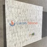 White Volakas Cultured Stone Stacked Ledgerstone Panel Wall Cladding Stone Veneer -