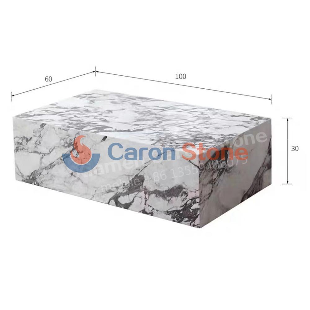 Marble draper coffee table side table plinth cubic side table desplay plinth box