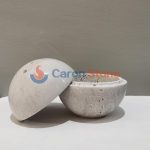 White Grey Marble Sphere Mubkhar Incense Burner -