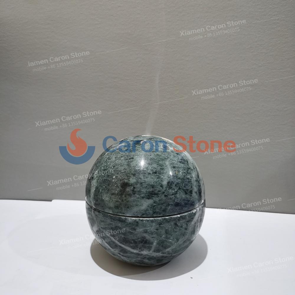 Green Marble Sphere Mubkhar Incense Burner