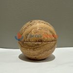 Brown Marble Travertine Sphere Mubkhar Incense Burner -
