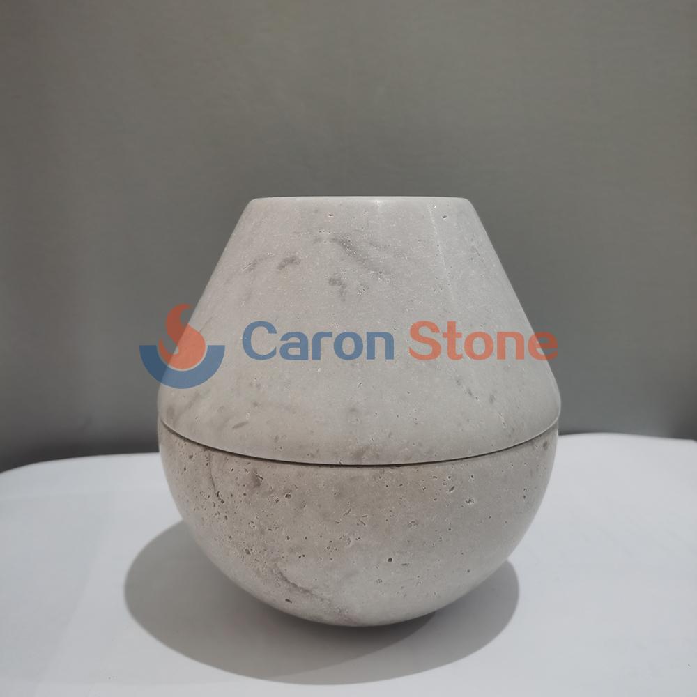 Marble travertine Sphere Mubkhar Incense Burner