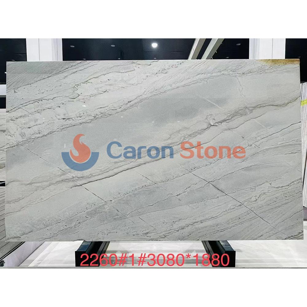 Customized Calacatta do brasil quartzite stone slab for kitchen countertops