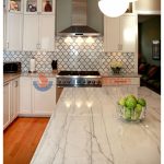 Customized Calacatta Do Brasil Quartzite Stone Slab For Kitchen Countertops -