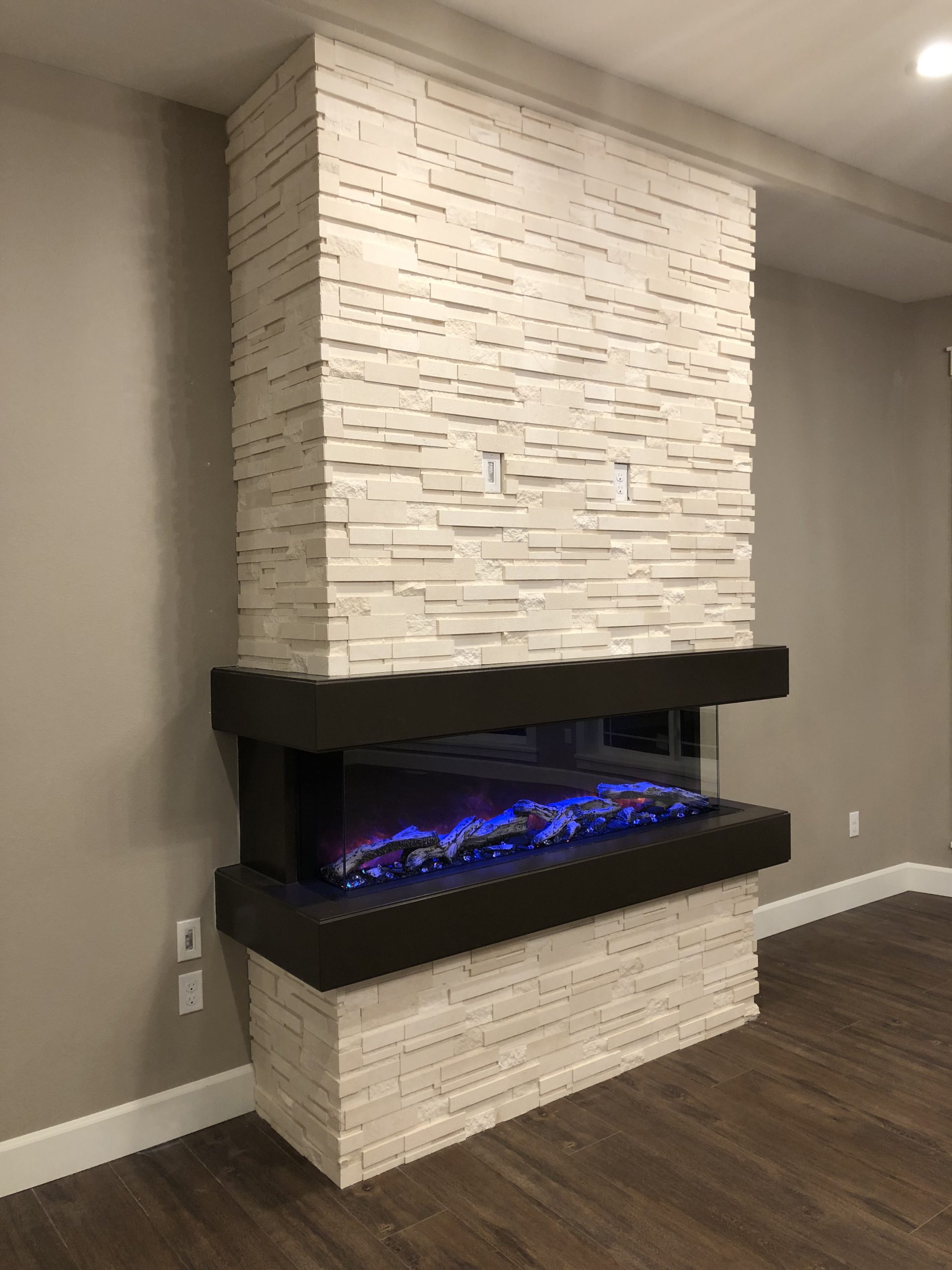 Artificial stone fireplace