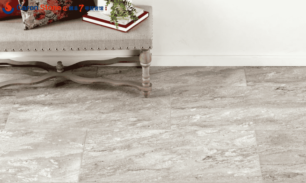 Indoor application of quartzite tiles