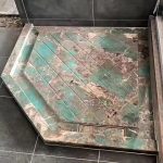 Amazonita Green Granite Shower Tray with Grooved Anti-Slip Surface | Custom Stone Shower Base Factory | Caron Stone