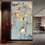 Backlit Translucent Patagonia Quartzite Entrance Feature Wall with LED Panel | Golden Crystal Glow Stone Wall Cladding