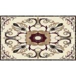 Baroque Rectangular Waterjet Marble Medallion Inlay Rug | Factory Direct