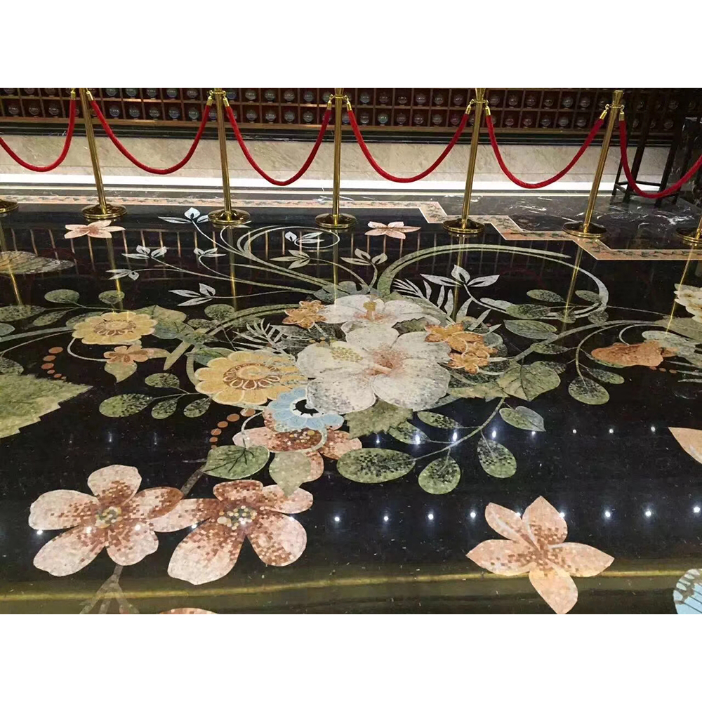 Black Marble Inlay Floor