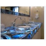 Semiprecious Translucent Blue Agate -