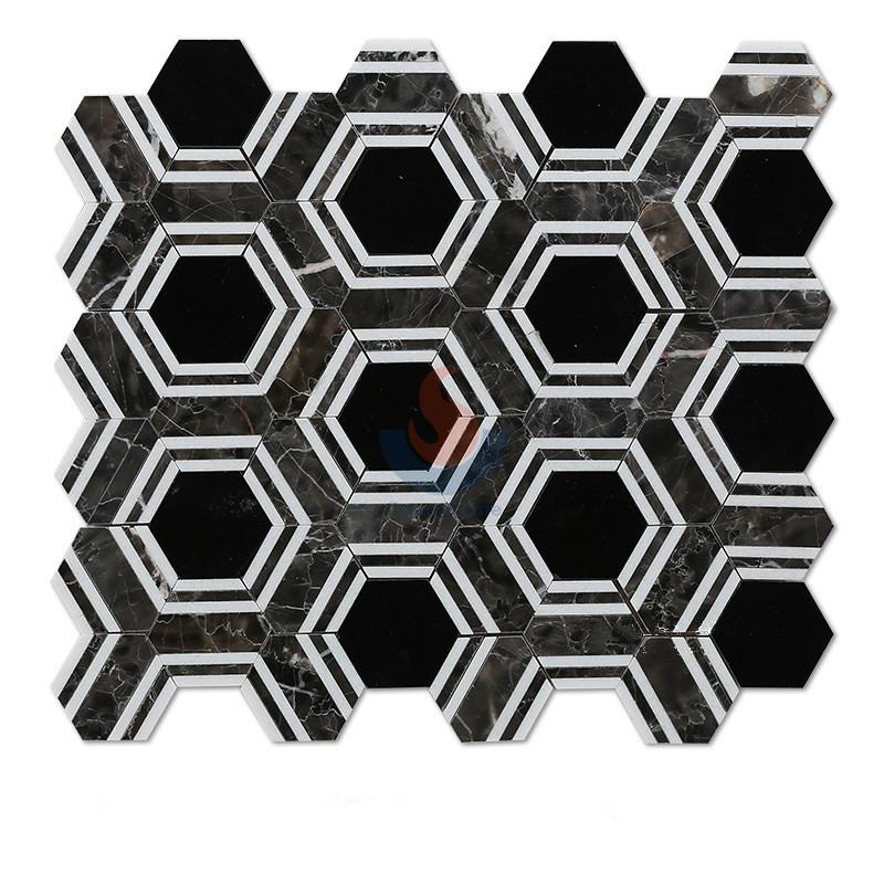 Explore the applications of new design marble mosaic tiles