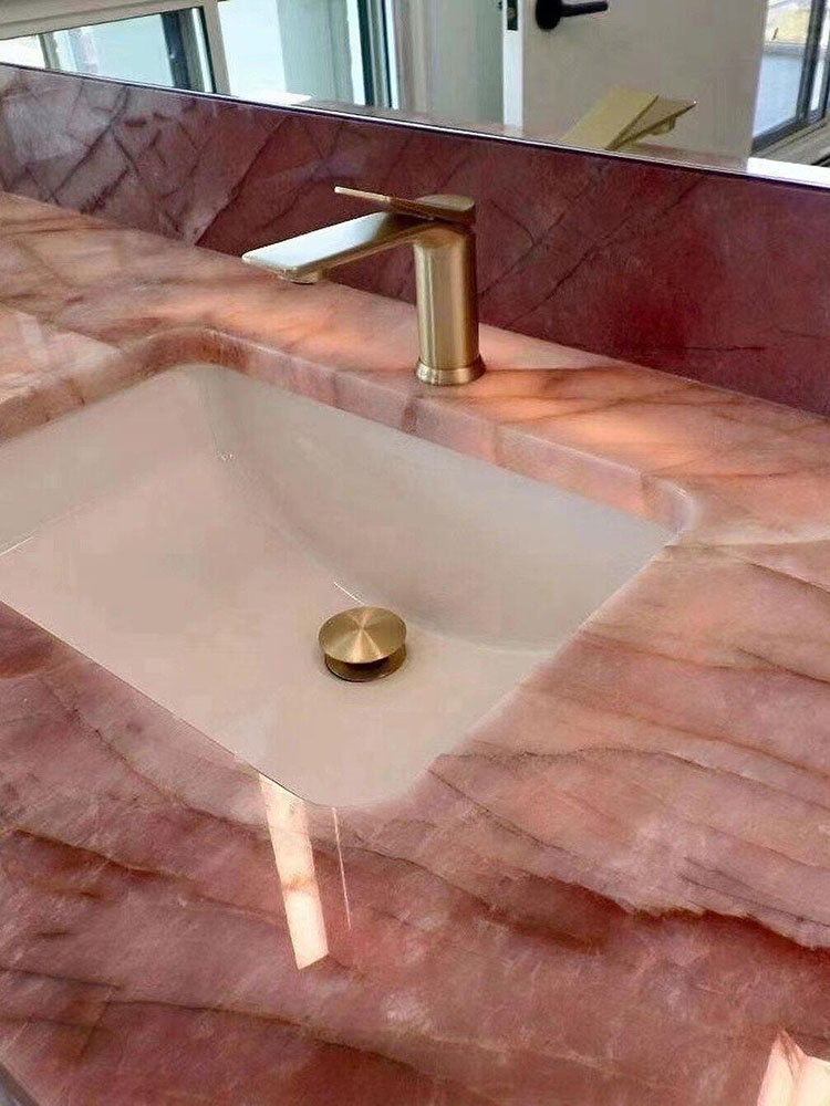 Cristallo Cosmopolitan Quartzite vanity top