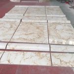 Curved White Gold Vein Marble Honeycomb Panel | Lightweight Column Cladding – Caron Stone