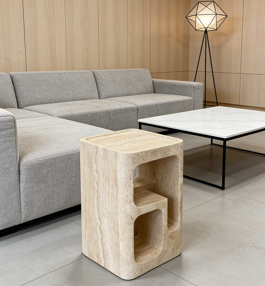 Custom Travertine Table