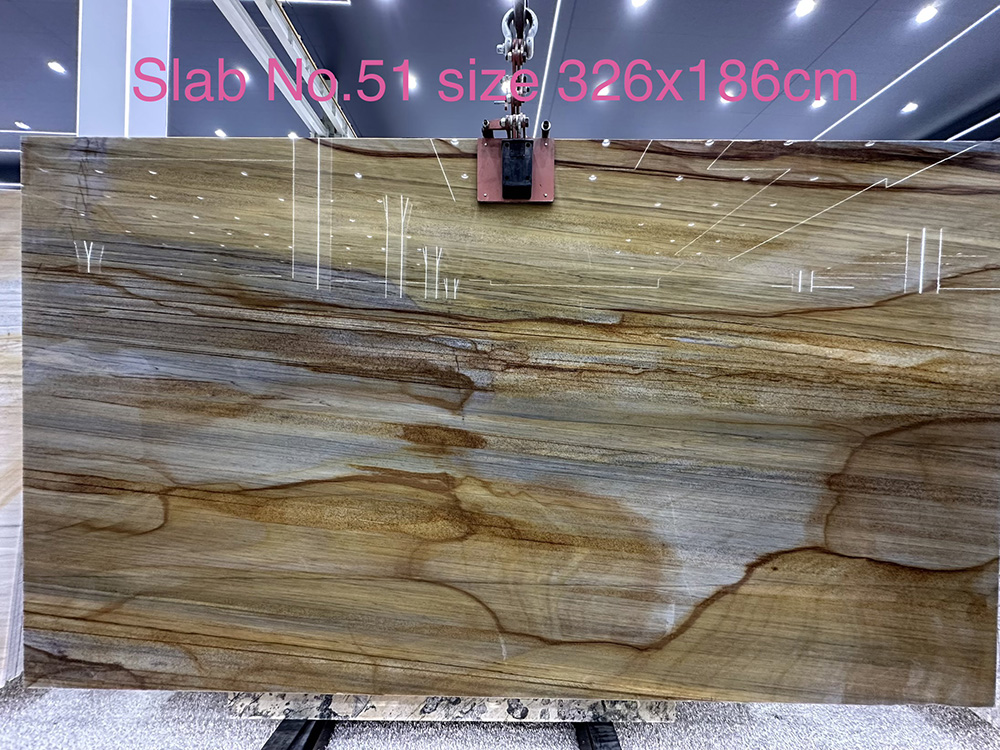 Dark Brown and Ocean Blue-grey Hues Color Azul Palomino Quartzite.