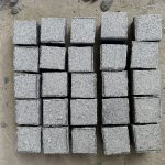 Dark Grey Chinese Granite Pavers 8x8x7cm – Flamed Top & Sawn Bottom | CaronStone