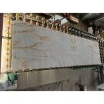 Golden Spider Marble Golden-Yellow Veining On Pure White Background -