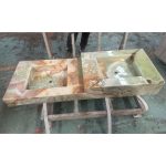 Green Onyx Double Vanity Sink with Integrated Basins | CaronStone Factory