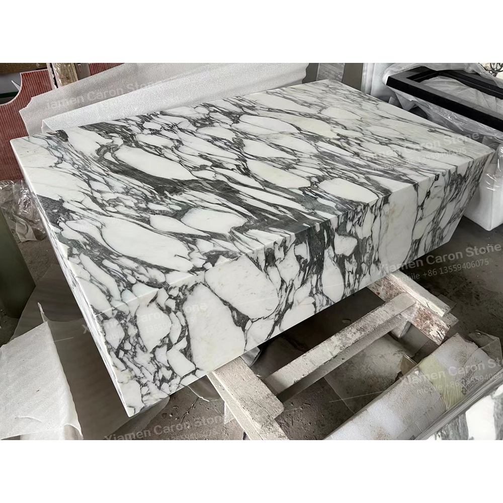 Italy Arabescato marble display plinth for art sculpture