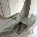 Light Green Marble Vanity Sink for Home & Hotel