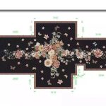 Luxury Black Marble Floral Waterjet Inlay Lobby Flooring | Factory Direct